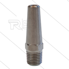 Verlengde RVS nozzle 00.150 + stabilisator - 1/4&quot; NPT bu