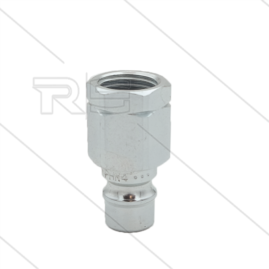 Snap-Tite - nippel - met klep - staal - 448 Bar - 1/4&quot; bi