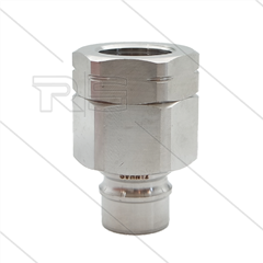 Snap-Tite - nippel - met klep - RVS - 138 Bar - 3/4&quot; bi