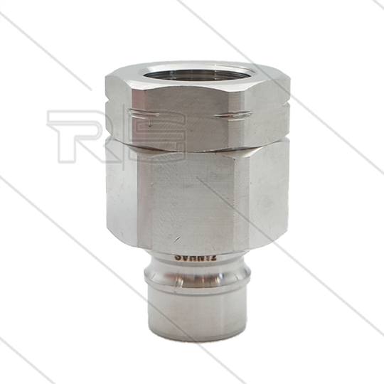 Snap-Tite - nippel - met klep - RVS - 138 Bar - 3/4&quot; bi