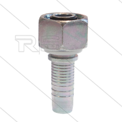Persnippel - staal - 1/2&quot; - 1/2&quot; wartel - DN13 - met O-Ring - SW27