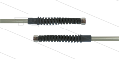 Carwash Titan-Slide slang grijs 1/4&quot; - 3,5m - 2x M18x1,5 (12L) DKOL - 2x SKB zwart - 300 Bar