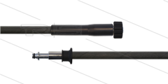 HD-slang zwart 1/4&quot; - 1SN - 10m - M22x1,5 W vlak x Ø10mm pistoolnippel + kraagstuk - 1x KBS - 250
