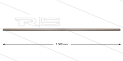 ST003 lans - L=1500mm - recht - staal verzinkt - 400 Bar - max 150°C - 2 x 1/4&quot; bu