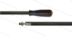 HD-slang zwart 1/4&quot; - 1SC - 10m - M22x1,5 lange wartel x Ø11mm RVS pistoolnippel met lager - 250 Bar