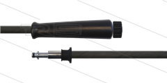 HD-slang zwart 5/16&quot; - 2SC - 10m - M22x1,5 W vlak x Ø11mm RVS pistoolnippel met lager + kraagstuk