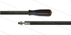 HD-slang zwart 5/16&quot; - 2SC - 10m - M22x1,5 lange wartel x Ø11mm RVS pistoolnippel met lager