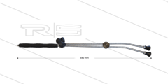 RP55 dubbele lans - L=980mm - RVS - bovenknop en vaste zijgreep - isolatie L=290mm - 400 Bar
