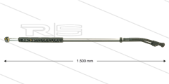 ST85 - flexibele lans - L=1500mm - staal verzinkt - 210 Bar - max 150°C - 2 x 1/4&quot; bi