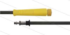 HD-slang zwart 5/16&quot; - 2SC - 15m - M22x1,5 W vlak geel x Ø11mm RVS pistoolnippel + lager - 1x KBS