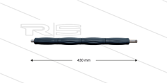 RP007 lans - L=430mm - recht - staal verzinkt - isolatie L=390mm - 400 Bar - max 80°C - 2 x 1/4&quot; bu