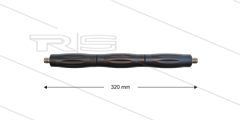 RP007 lans - L=320mm - recht - staal verzinkt - isolatie L=290mm - 400 Bar - max 80°C - 2 x 1/4&quot; bu
