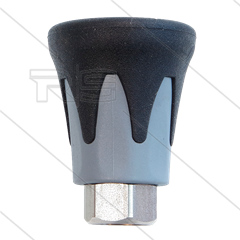 Nozzlebeschermer ST10 - RVS / kunststof - Zwart/Grijs - 1/4&quot; bi