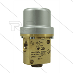 RP30/160 - pneumatische afsluiter - 160 Bar - 30 l/min - max 90°C - 2 x 1/4&quot; bi