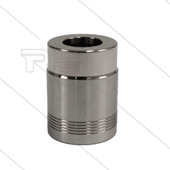 Pershuls - RVS - 1/2&quot; DN12 - 2ST - 2SN - 4SP (sch)