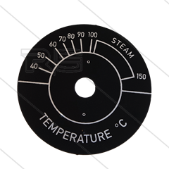 Gradenverdeling (Sticker) - 30 t/m 150°C - Ø67mm