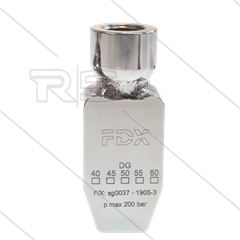 MPX-CS oscillerende nozzle 0.150 - RVS - 3/8&quot; bi - 16 tot 60 Bar - spuithoek 30°