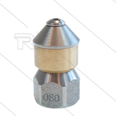 Roterende nozzle - 0.080 - 3 x 1.10 - Ø25mm - SW22 - 3/8&quot; bi
