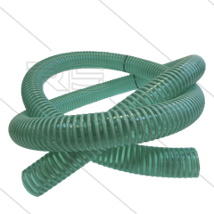 Zuigslang 1 1/2&quot; - Ø38mm - PVC - groen met nylon spiraal - t.b.v. Slurrie zuiger - per meter