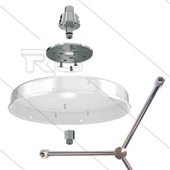 FL-Z conversie kit - Swivel, adapterplaat, bouten, verlengadapter, rotorarm 3 x 1/4&quot; bi - Ø450mm