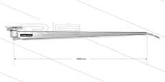 DKR - Zwenkarm plafond 6-hoekige buis - L=1600mm - aansluiting in:1/4&quot; bi x uit:1/4&quot; bu