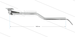 DKZ - Zwenkarm plafond - L=1200 mm - Z-uitvoering - aansluiting in 1/4&quot; bi x uit 1/4&quot; bu