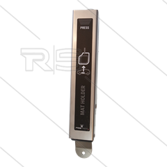 Mattenhouder voor wandmontage - RVS met kunststof drukrol - LxBxH: 300x45x61mm