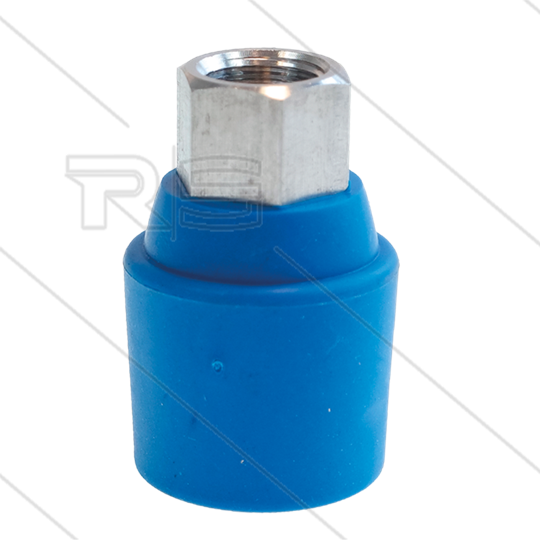 Nozzlehouder - RP10 - RVS - rubber - blauw - 1/4&quot; bi
