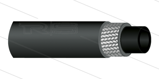 Flexy - DN06 (1/4&quot;) - 1 draadinlage  - zwart - 300 Bar - Ø11,3mm - max 100°C