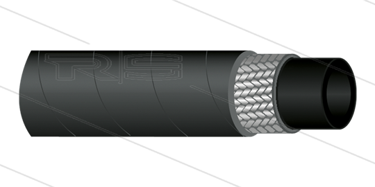 HD-slang - 1SN-315-08 (5/16&quot;) - zwart - 315 Bar - Ø14,7mm - 150°C