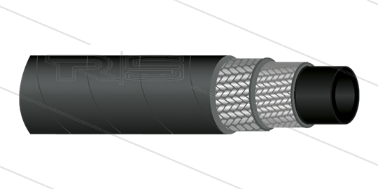 HD-slang - 2SN-10 (3/8&quot;) - zwart - 400 Bar - Ø18,7mm - 150°C