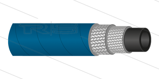 HD-slang - 2SC-06 (1/4&quot;) - blauw - 400 Bar - Ø13,4mm - 150°C