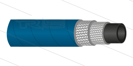 HD-slang - 2SC-10 (3/8&quot;) - blauw - 400 Bar - Ø17,0mm - 150°C