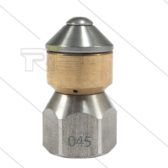 Roterende nozzle - 0.045 - 4 x 0.65 - Ø19mm - 1/4&quot; bi