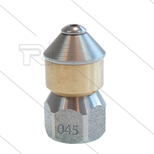 Roterende nozzle - 0.045 - 3 x 0.75 - Ø25mm - SW22 - 3/8&quot; bi