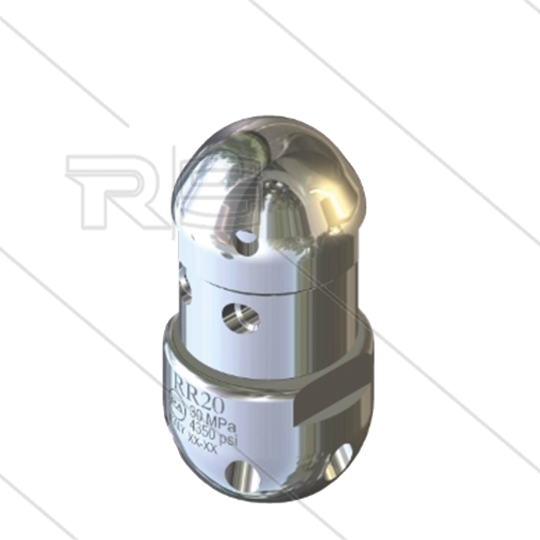 RR-TS20 - Rioolnozzle - 0.200 - 6 x 0,75 mm + 2 x 0,75mm + 2 x 1,00mm - 300 Bar - max 160°C - 1/2&quot;bi